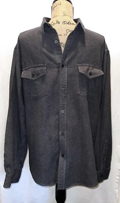 Tony Hawk Mens Long Sleeve Gray Two Pocket Button Up Flannel Shirt Size XL - Image 1 of 4
