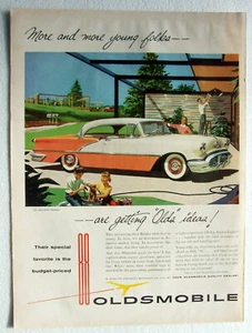 Oldsmobile Autowerbung Junge Leute werden "alte" Ideen 1956 - Bild 1 von 1