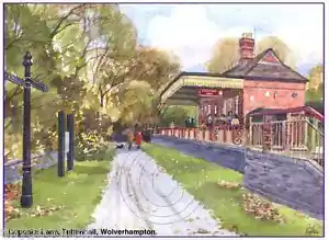 CUPCAKE LANE TETTENHALL WOLVERHAMPTON ARTISTS PRINT GREETINGS CARD 8"x 6" - Picture 1 of 1