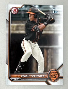REGGIE CRAWFORD 1ST BOWMAN 2022 BOWMAN DRAFT BD-33 - Picture 1 of 2