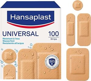Hansaplast Universal Strips Fingerpflaster Pflaster Wasserfest 100Strips 4Größen
