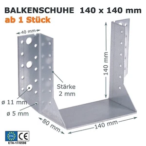 Scarpe travi 140x140 mm con certificato ETA CE supporto travi connettore travi acciaio - Foto 1 di 2