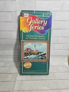 Pintura al óleo serie galería casa artesanal de colección por número Rocky Point faro Nip  - Imagen 1 de 7