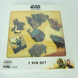 Star Wars The Book of Boba Fett 7 Pin Set Limited Edition LE Disney Amazon NEW - Picture 1 of 5