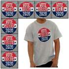 Vote Booker For President Democrat USA Button Adult Short Sleeve Crewneck Tee