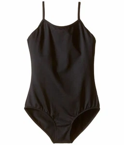 $33 Bloch For Dancers Kid's Girls Black Microlux Camisole Leotard Size 12 - Picture 1 of 2