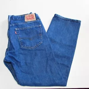 Levi 505 Regular Fit Bootcut Men Denim Blue Jean Size 34x30 - Picture 1 of 4