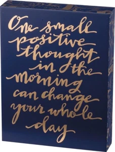 Primitives By Kathy Black Box Sign - One Small Positive Thought In The Morning.. - Picture 1 of 1