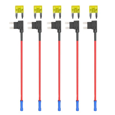 5x 12V Add A Circuit Piggy Back Fuse Tap Mini Blade Fuse Holder ATM ATP zw - Image 1 of 4