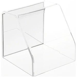 Plymor Clear Acrylic Slanted Display Case with No Base (Mirrored), 4" x 4" x 4" - Picture 1 of 1