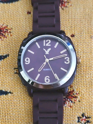 New American Eagle Outfitters 3450 All Purple Tone Quartz Watch W/Rubber Band   - Image 1 of 4