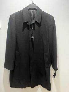 NEU MIT ETIKETT LONDON FOG SIGNATURE SCHWARZER ANGEZOGENER HERRENMANTEL, GRÖSSE 44R - Bild 1 von 10