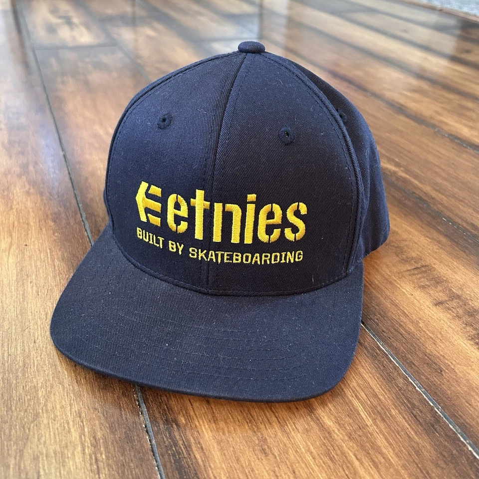 Vintage Etnies Skateboarding SnapBack Hat Navy Blue Skate Y2K Cotton - Image 1 of 4