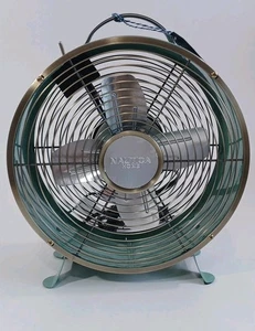 Nautica Home Green Brass 10" - 2 Speed Bedroom - Dorm Room Fan, Brand New - Picture 1 of 4