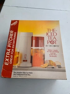 Vintage 1990 Mr Coffee Iced Tea Maker Pot 2 Quart Red Model TM1 NEW - Picture 1 of 11