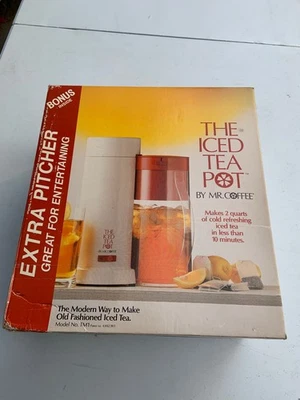 Vintage 1990 Mr Coffee Iced Tea Maker Pot 2 Quart Red Model TM1 NEW - Image 1 of 4