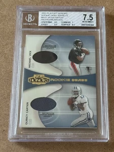2001 Playoff NFL Rookie Quad Jersey MICHAEL VICK Weinke Carter McMahon BGS Card - Picture 1 of 14
