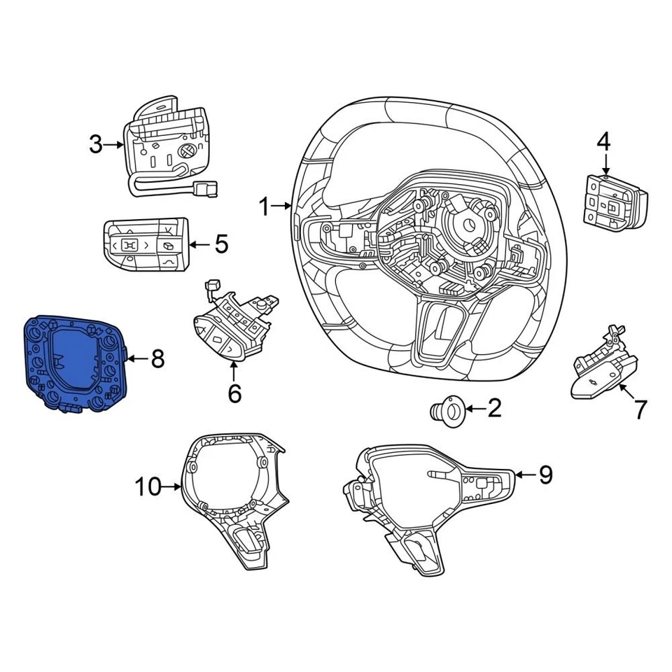 For Dodge Charger Daytona 2024 Dodge 68692522AA Horn Contact Ring — 第 1/1 张图片