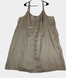 Torrid Denim Sommerkleid 4X gesmokt verstellbare Träger Midi Strand leicht Neu mit Etikett - Bild 1 von 16