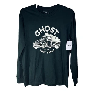 Ghost Energy Drink Tree Farm Shirt Mens Large Dark Green Long Sleeve Holiday - Picture 1 of 6