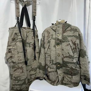 Weatherby Performance Outerwear Wool Blend Bib Pants And Coat Jacket Size Large - Picture 1 of 21