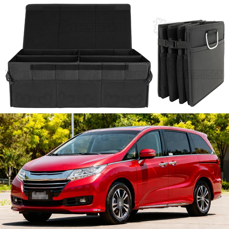 Caja de almacenamiento de carga plegable para Honda Odyssey 1995-2025 PU maletero coche Foto 1 de 4