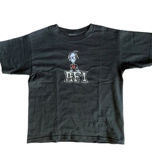 RARA Camicia Vintage 2001 Y2k AFI Art Heart Bat Goodbyes Nera Youth L Emo Band - Foto 1 di 5