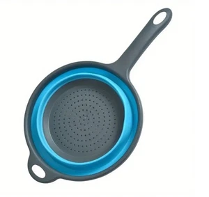Silicone Washing Collapsible Colander Dish Strainer Drainer Draining Basket - Picture 1 of 16