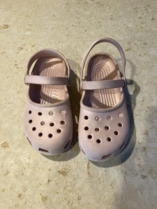 Crocs Shayna Women’s Size 2/4 Light pink Slip On Comfort Mary Janes w 2 Straps - Picture 1 of 9