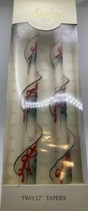 Lenox 12" Christmas Tapered Handmade Beeswax Candles, 2 NOS - Picture 1 of 8