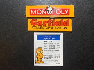 Monopoly   GARFIELD   Lazy Kitty    TITLE DEED CARD - Picture 1 of 3