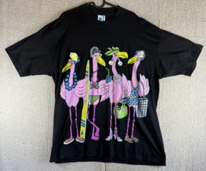*VINTAGE* Marcy N Me Women's Flamingo Single Stitch Double Sided 3-D Shirt; XL - Picture 1 of 6