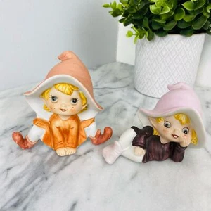 HOMCO Pixies Elves Fairies Figurines 5213 Set of 2 - Picture 1 of 8