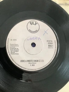 T. Rex. Ride a White Swan 7" single. VG+ 1970 Fly records - Picture 1 of 6