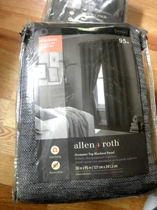 Allen + Roth 50 X 95in "YAMAN" Blackout Top Panels #2443379, Charcoal -Pewter Gr - Picture 1 of 1