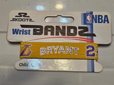 LOS ANGELES LAKERS KOBE BRYANT БРАСЛЕТ BANZ ОФИЦИАЛЬНО ЛИЦЕНЗИРОВАННЫЙ РАЗМЕР ДЕТСКИЙ S - Изображение 1 из 4