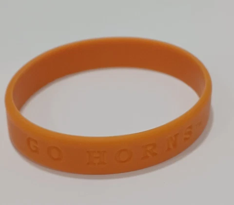 University of Texas at Austin UT Longhorns Hook'em Horns bracelet rubber used Cover