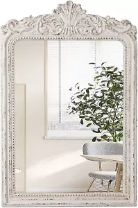Vintage Wood Framed Arendahl Mirrors for Wall Decor 24" X 36", Hanging Distresse - Picture 1 of 7