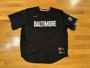 New 3XL Nike Baltimore Orioles City Connect Blank Jersey Black T7X0-01N4 Men - Picture 1 of 12