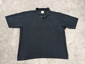 JOSEPH & FEISS Polo Shirt Mens XXL 2XL Black Ribbed - Picture 1 of 10