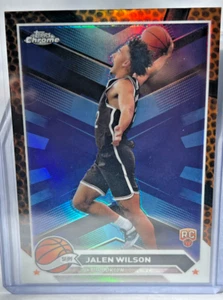 2023-24 Topps Chrome #61 Jalen Wilson Nets Orange Basketball Refractor RC - Picture 1 of 4