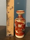 Vintage Mini Satsuma Pottery Vase. Hank Painted 4 Inches