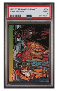 1993 Topps Star Wars Galaxy Series 1 #114 Mark Nelson Kopfgeldjäger Boba PSA 9 - Bild 1 von 2