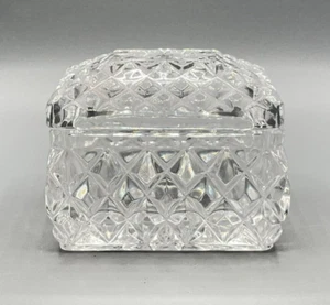 Vintage Cut Glass Lidded Trinket Box - Picture 1 of 12