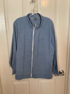 Talbot's Yoga jacket, sz 2X, light heathered blue, long sleeves,NWOT - Picture 1 of 4