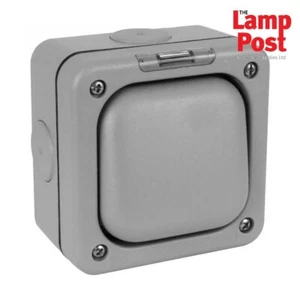 MK K56400 Masterseal Plus 10A 1 Gang 1 Way Weatherproof Light Switch IP66 - Grey - Picture 1 of 1