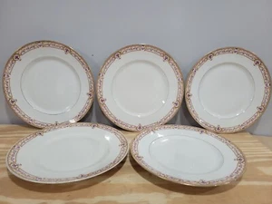 Limoges Bernadaud France Floral 9" Porcelain Dinner Plates - Set of 5 - Picture 1 of 7