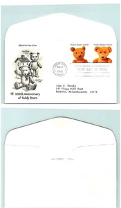 S01-5625, TEDDY BEARS, STICK BEAR & IDEAL BEAR, PCS/ARTCRAFT FDC - Picture 1 of 1