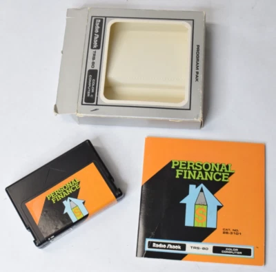 Personal Finance Cartridge Pak Tandy Radio Shack TRS-80 Color Computer 26-3101 - Image 1 of 4