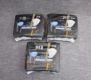 iD For Men Level 3 - 3 Packs of 14 - Male Incontinence Pads Absorbent Protector - Picture 1 of 8